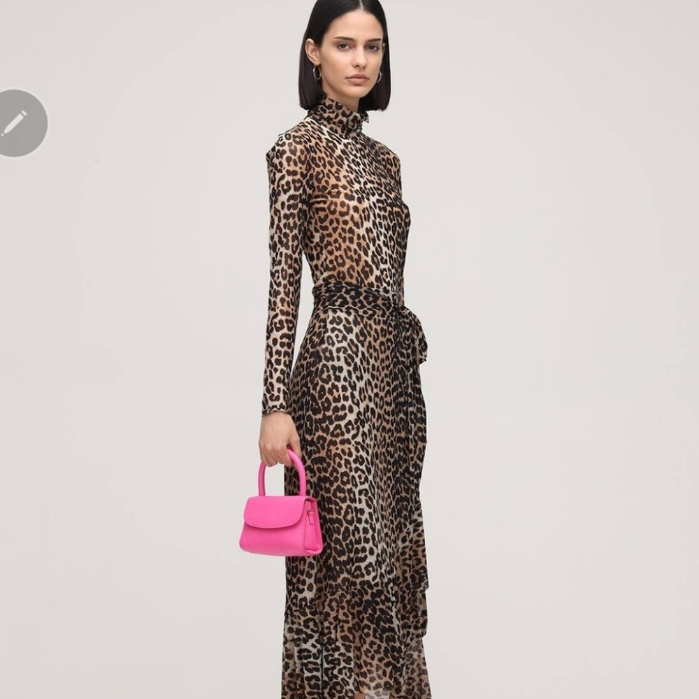 ELITE COLLECTION Leopard Mesh Longsleeve Top